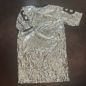 Silver and Black Jersey sequence dress